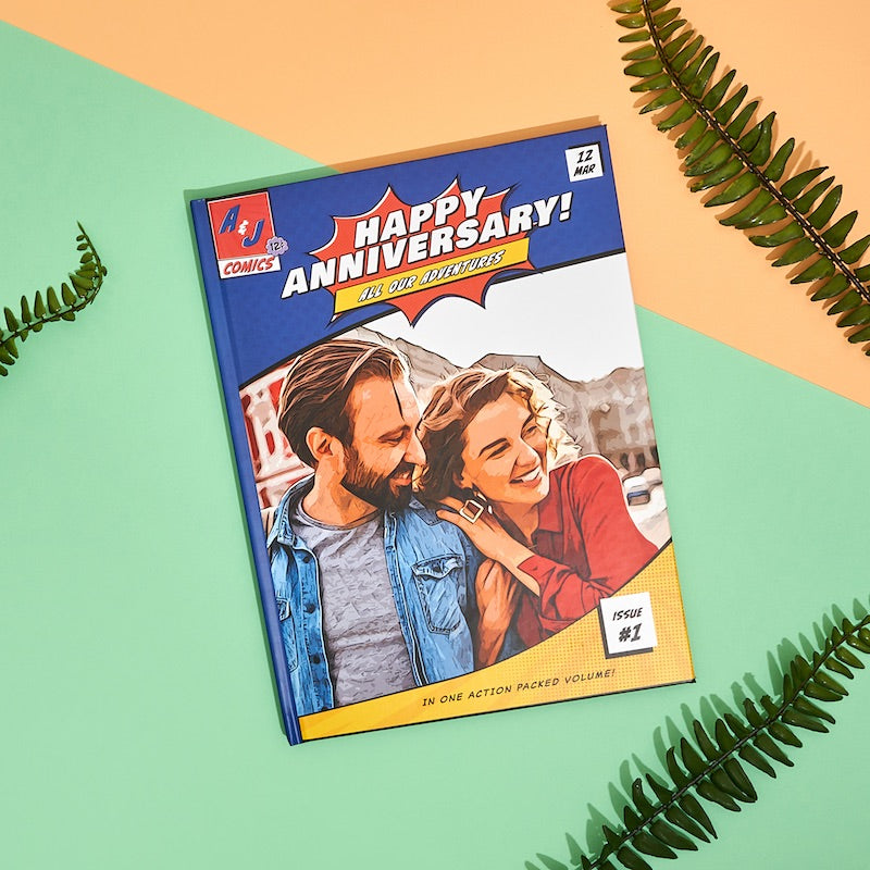Personalized Comic Book Anniversary Gift for Him
