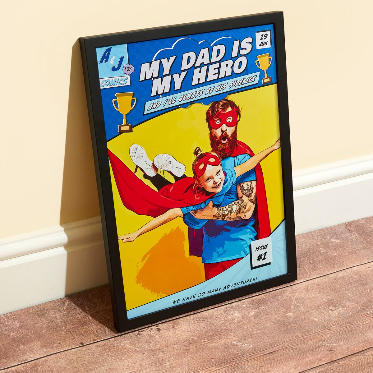 Personalised Father's Day Comic Poster