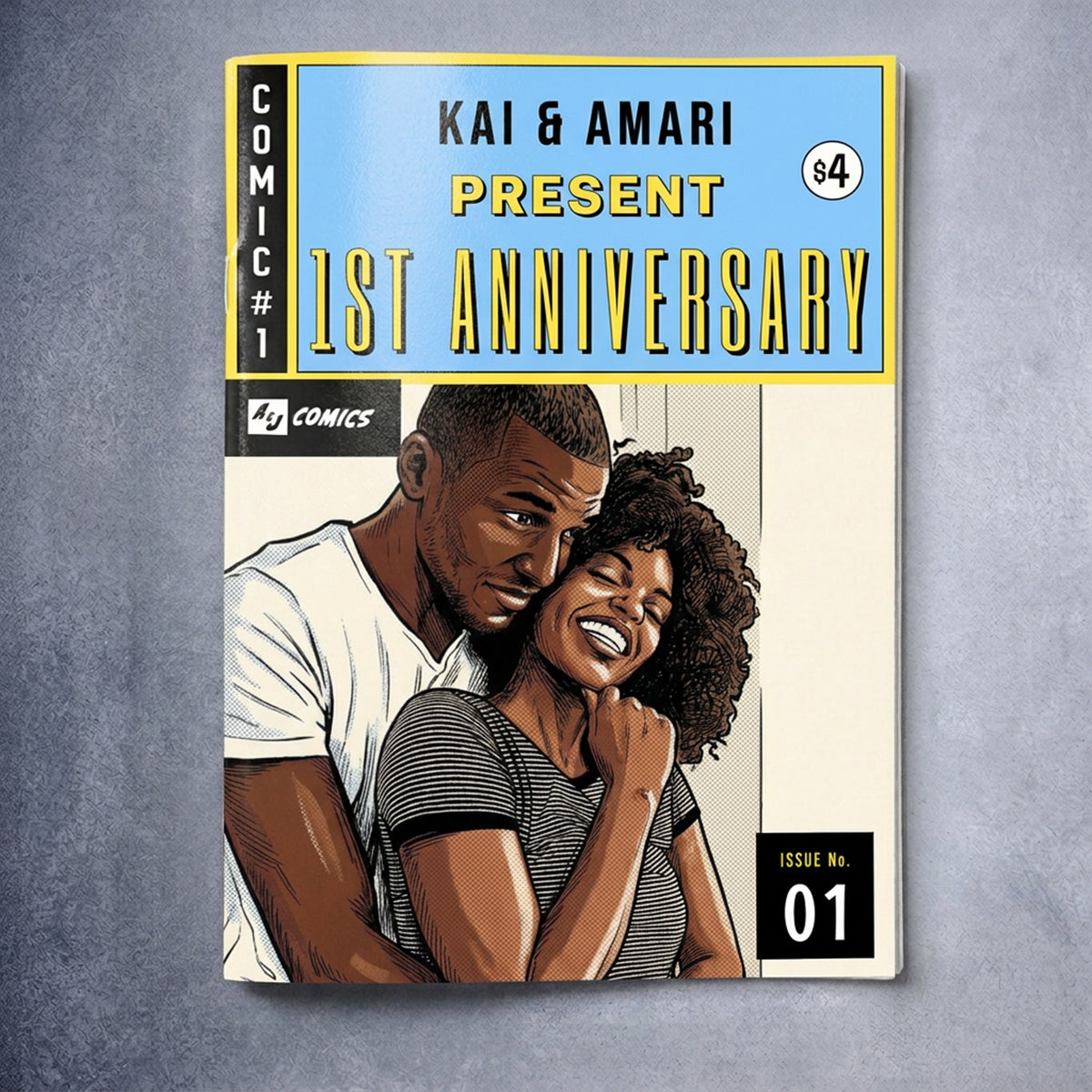 1st Anniversary Personalised Pulp Comic