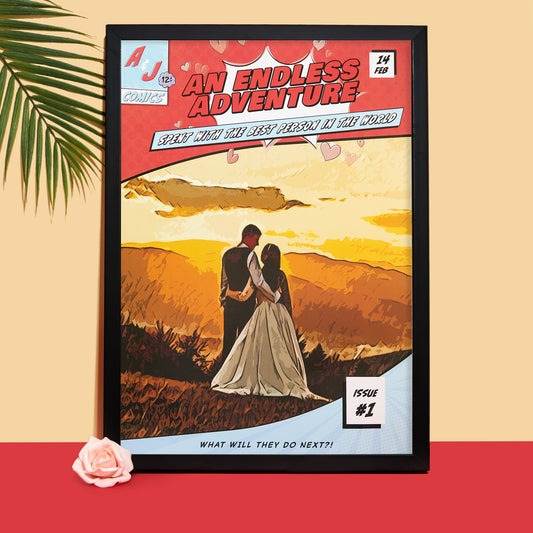 Personalized Comic Poster Gift for Valentines Day