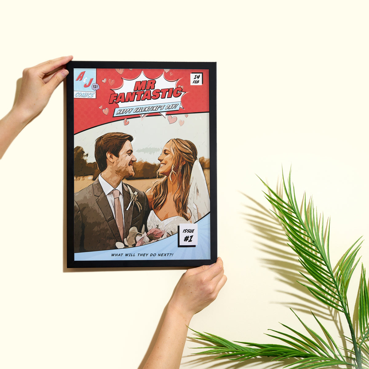 Personalized Comic Poster Gift for Valentines Day