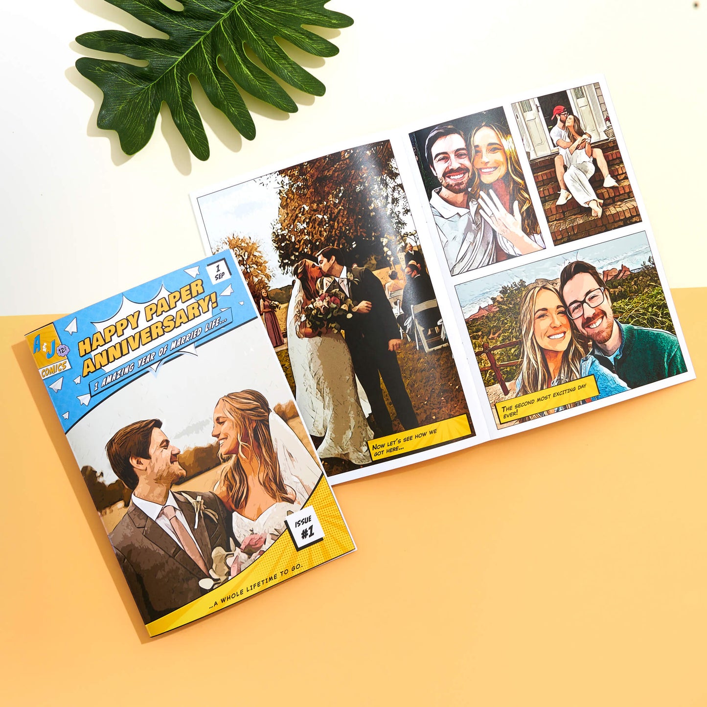 Personalized Comic Book Gift for Paper Anniversary