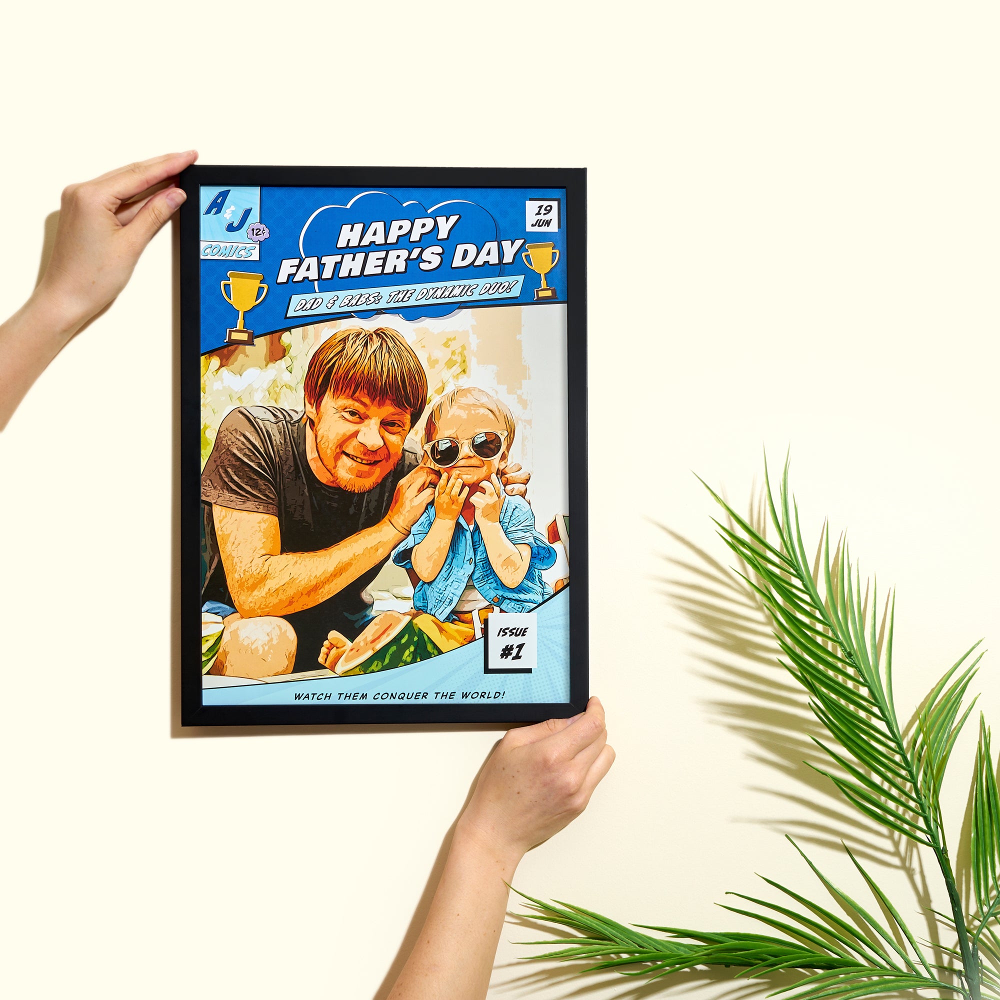 Personalised Comic Poster Gift for Father's Day (Unframed)