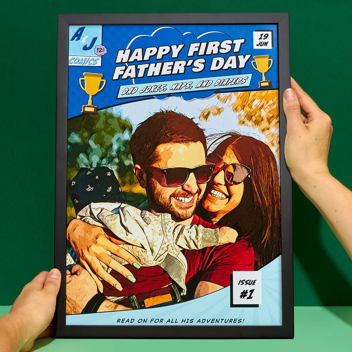 Personalised Father's Day Comic Poster
