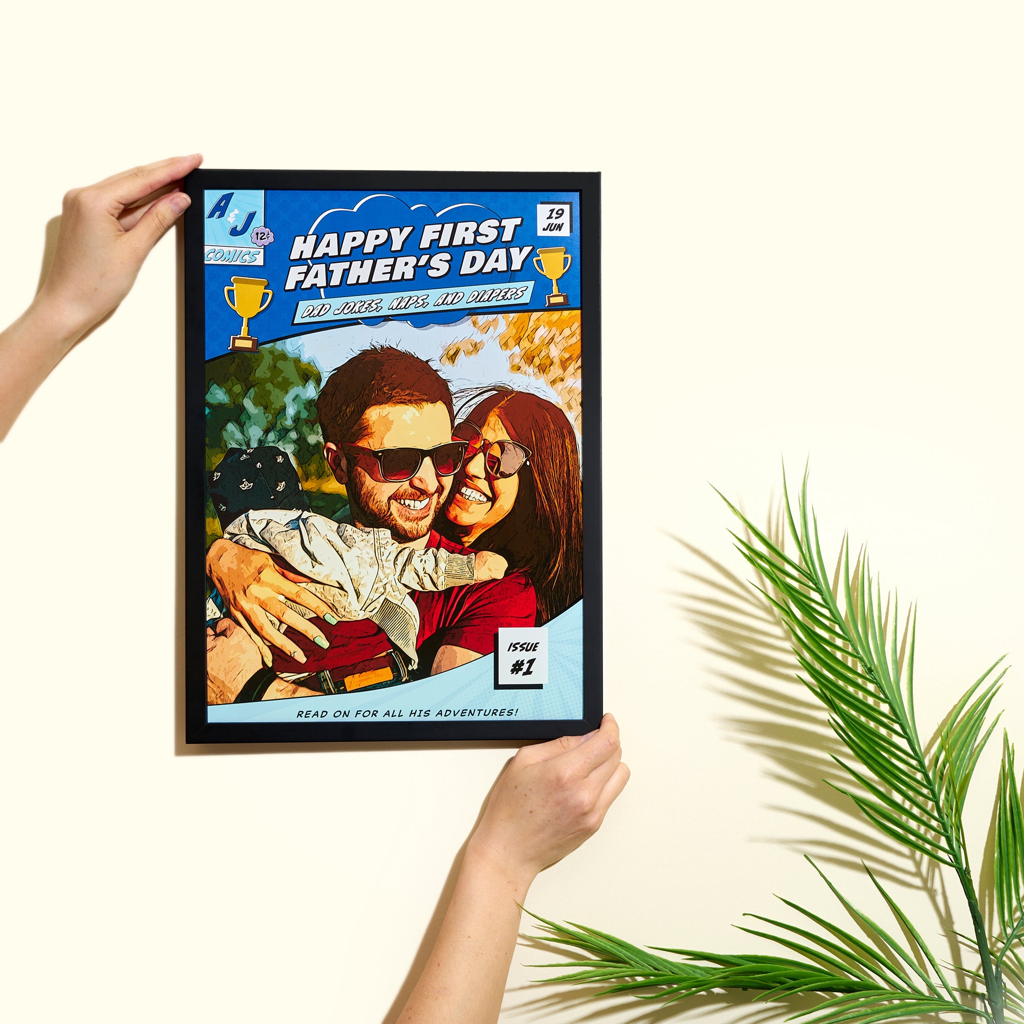 Personalised Comic Poster Gift for Father's Day (Unframed)