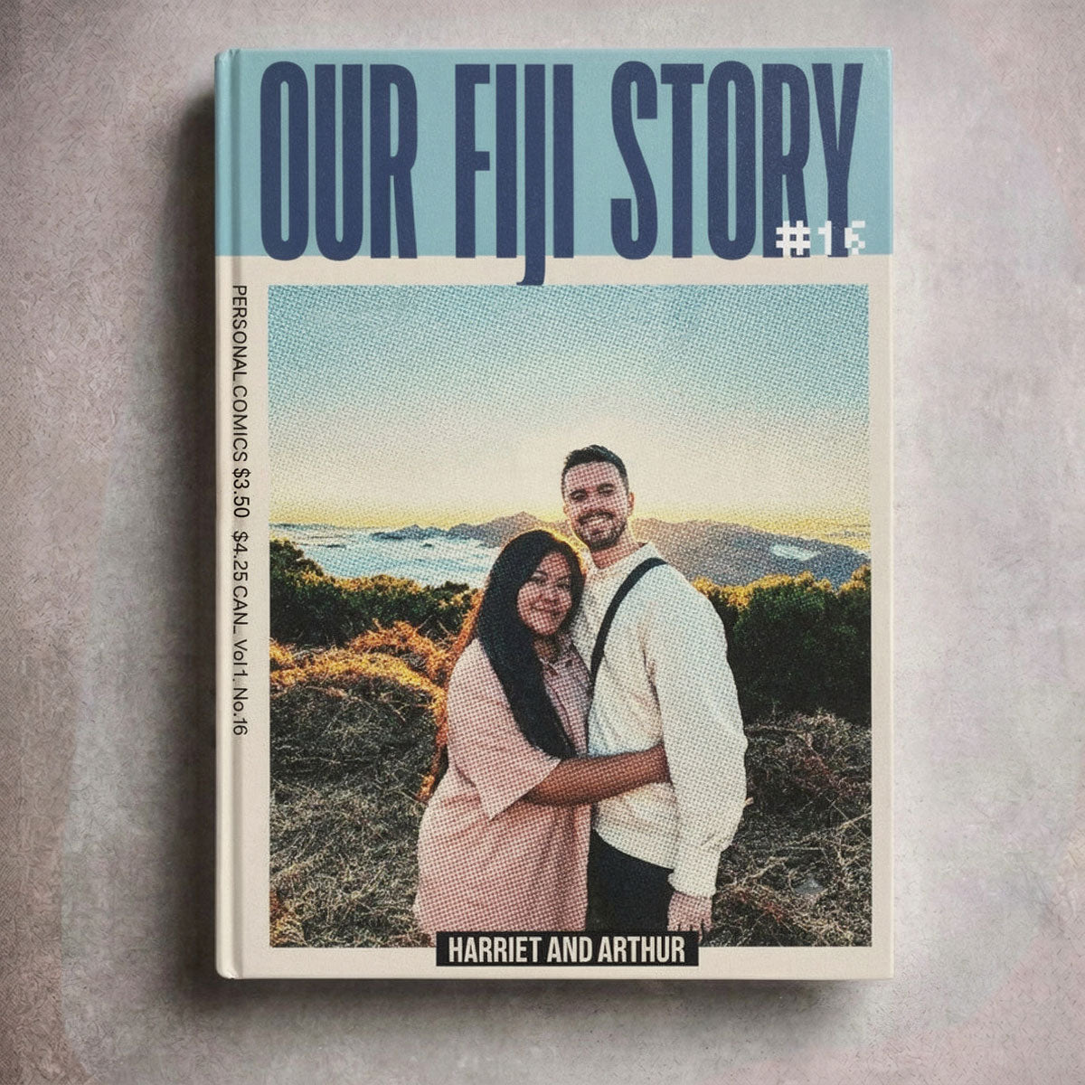 Cover of the Our Story personalised comic book.