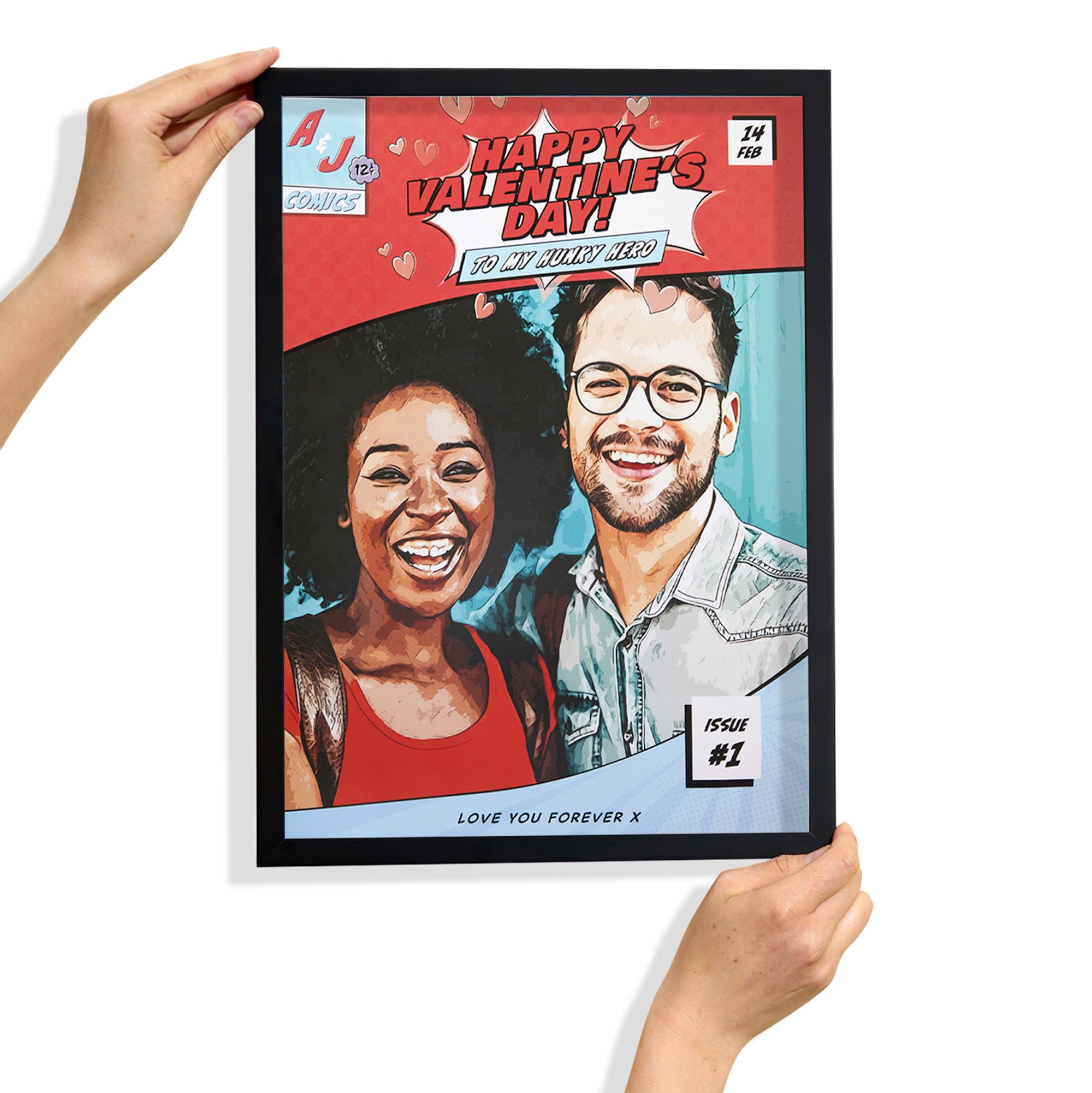 Personalized Comic Poster Gift for Valentines Day