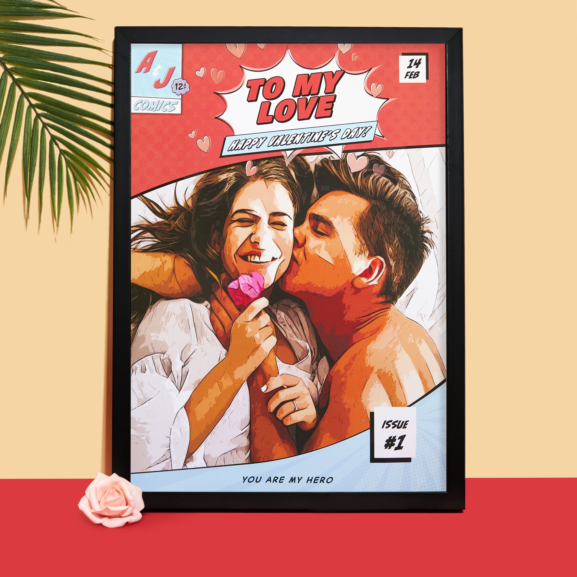 Personalized Comic Poster Gift for Valentines Day
