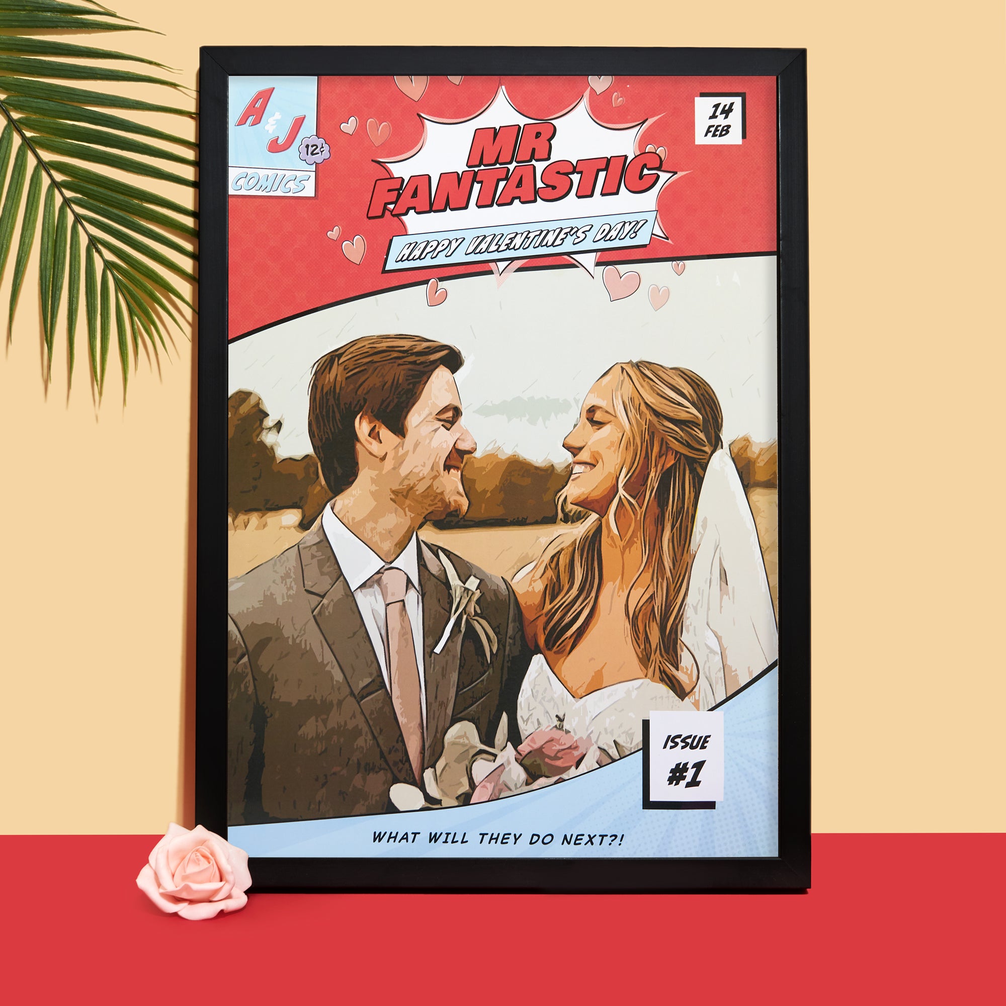 Personalized Comic Poster Gift for Valentines Day