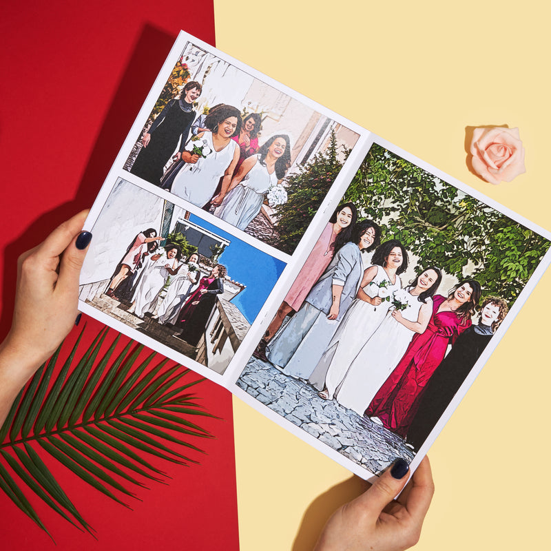 A printed copy of the personalised Valentine's comic book.