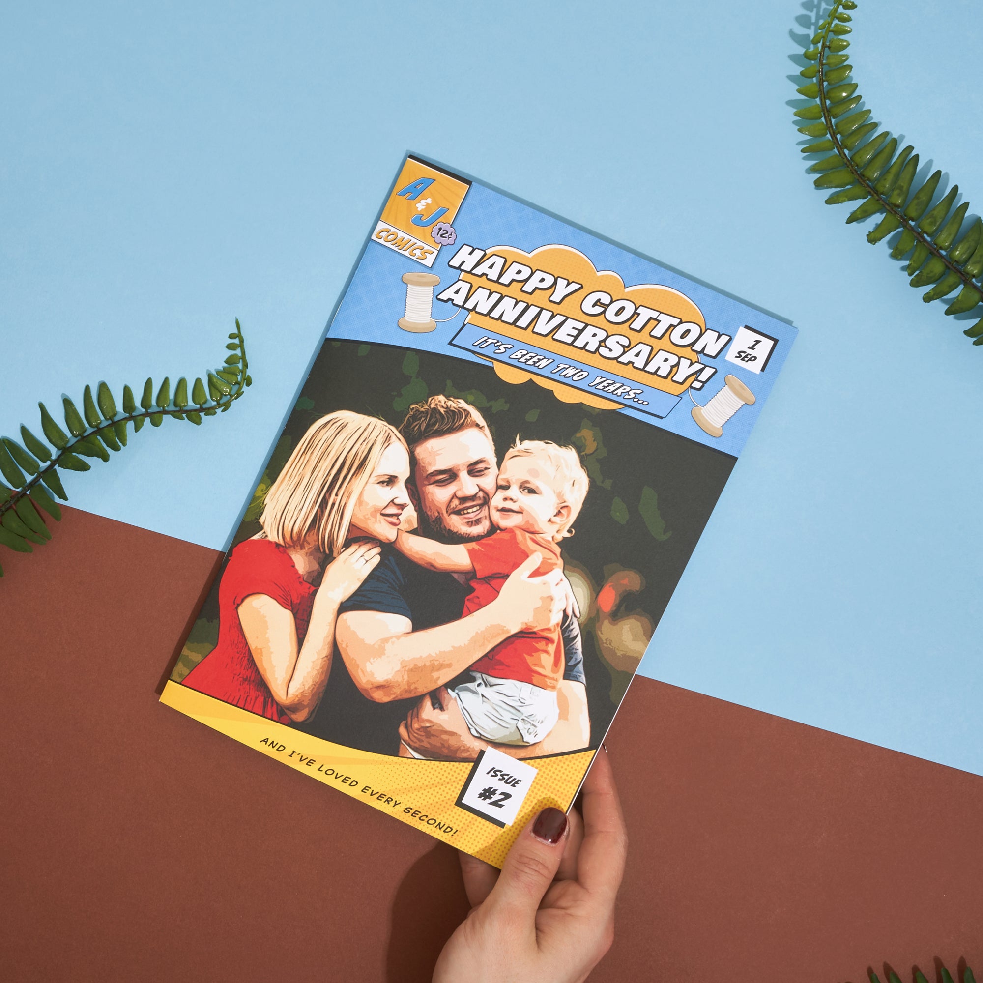 Personalized Second Anniversary Comic Book Gift | Cotton Anniversary Gift