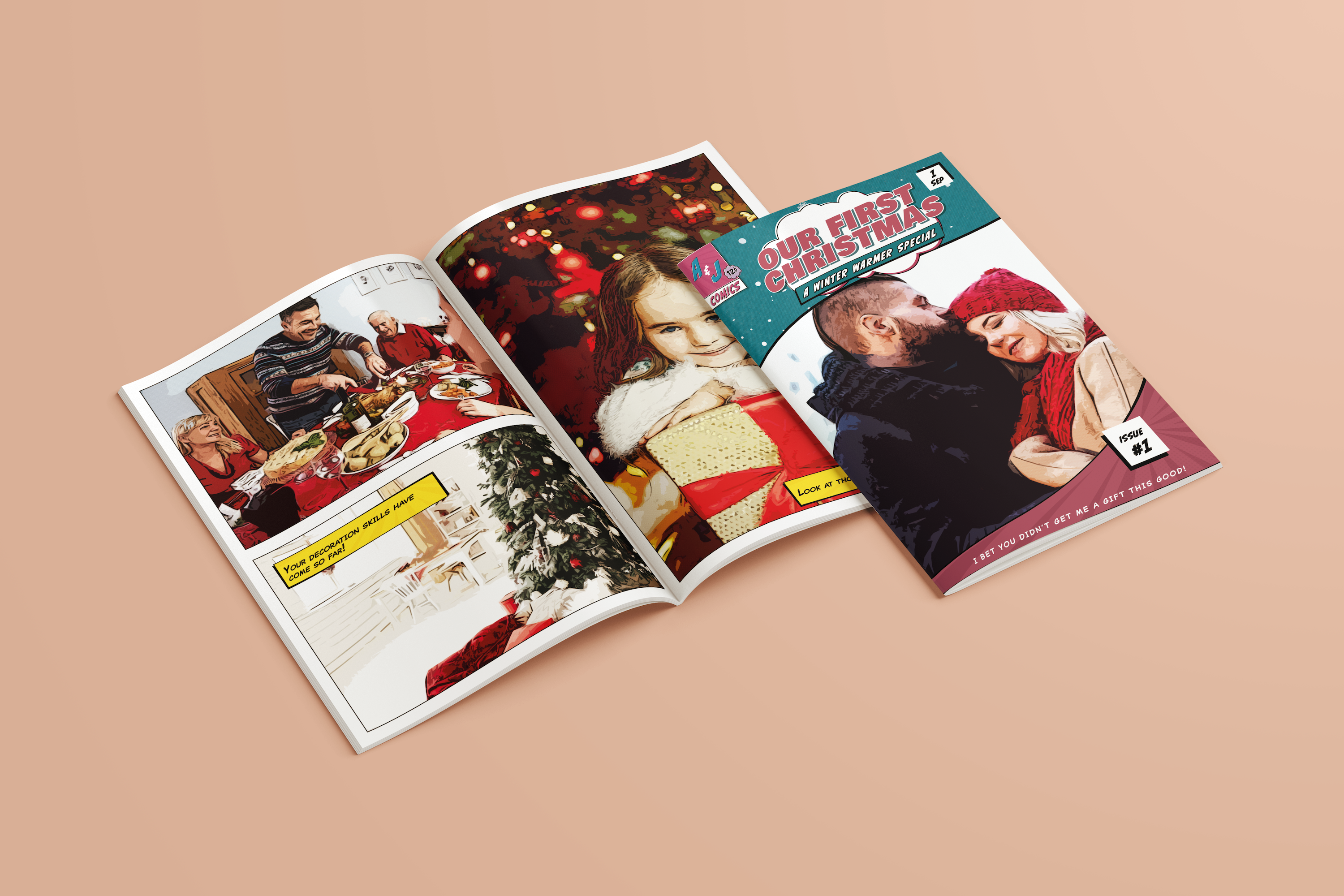 Personalized Christmas Comic Book